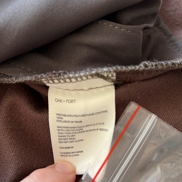 Oak+Fort Faux Leather Shacket- XXS-XS - Picture 8 of 11